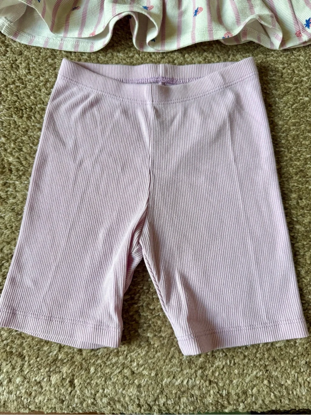 Cat & Jack Light Pink Ribbed Top with Orange Logo